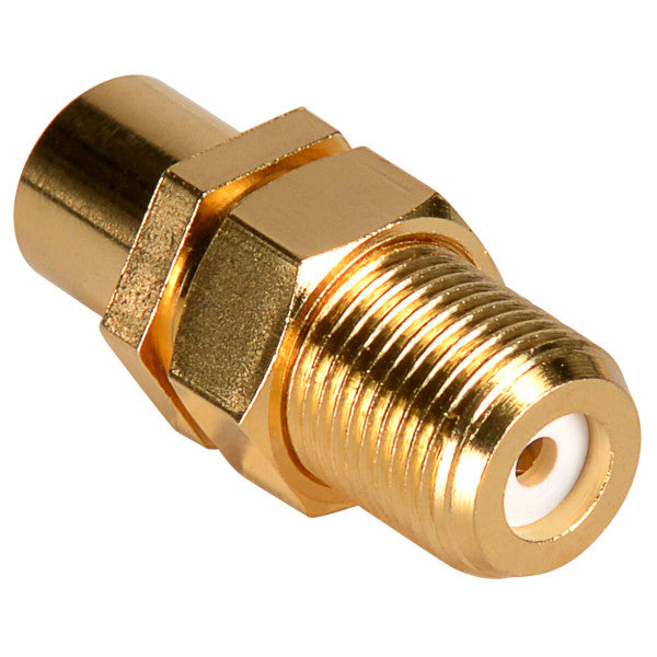 Gold RCA Female To F Female with Nut Hex Type